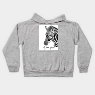 Born free zebra Kids Hoodie